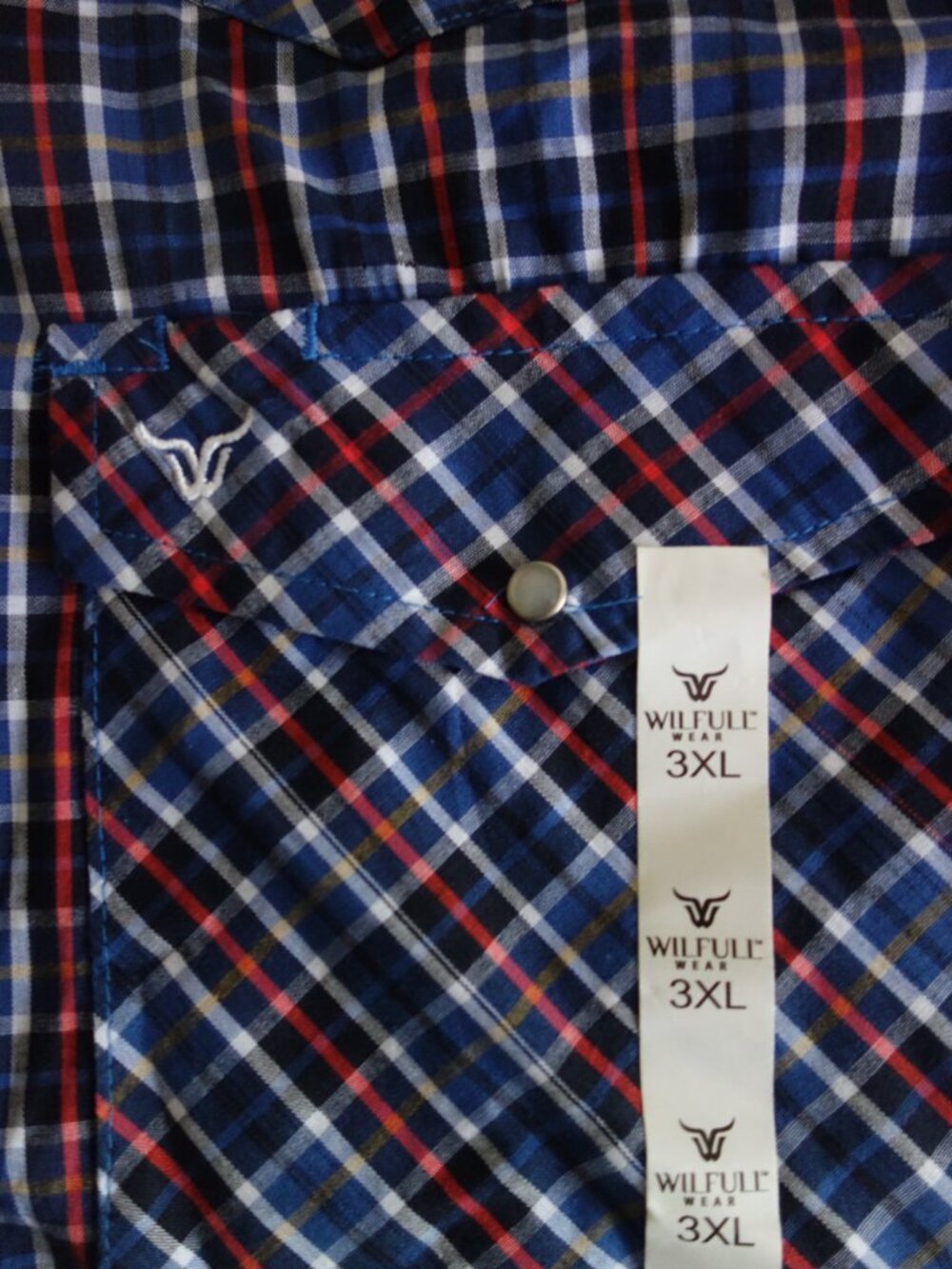 New WILFULL WEAR Plaid Western Pearl Snap Long Sleeve Shirt – Mens 3XL - Picture 2 of 8